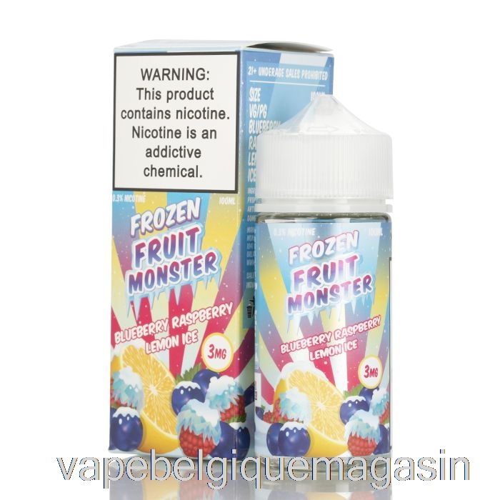 Vape Jetable Glace Myrtille Framboise Citron - Fruit Congelé Monstre - 100ml 0mg